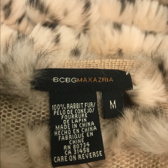 BCBG Max Azria Rabbit Fur Jacket size M - Picture 5 of 8